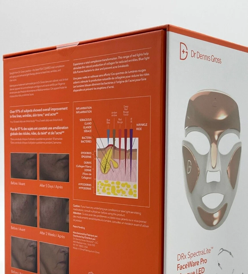 Máscara LED Dr. Dennis Gross DRx SpectraLite FaceWare Pro – Nova em folha (MSRP: US$ 455+) - Imagem 4 de 4