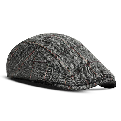 ACWOO Schiebermütze Barret Flat Cap Schirmmütze, Barett Cap Herren, Gatsby Schir