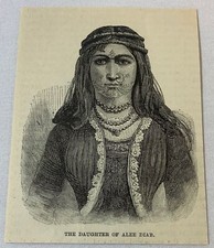 1886 small magazine engraving ~ DAUGHTER OF A...