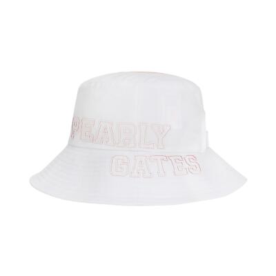 【PEARLY GATES】 Women's UV Cut Two Way Scarf Bucket Hat Genuine PEARLY GATES GOLF Womens Logo Smile Mesh Bucket Hat