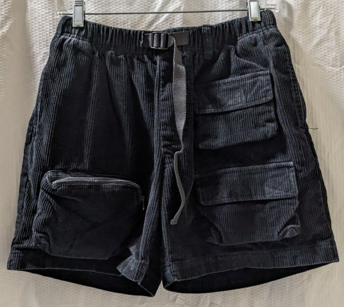 Without Walls Corduroy Mens Black Cargo 4 Pockets Gorpcore Belted