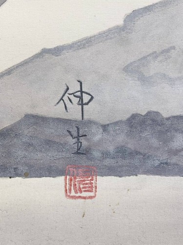 PERGA PERGAMINO PINTURA JAPONESA ORQUÍDEA JAPÓN Arte Antiguo DE COLECCIÓN IMAGEN f631 - Imagen 4 de 11
