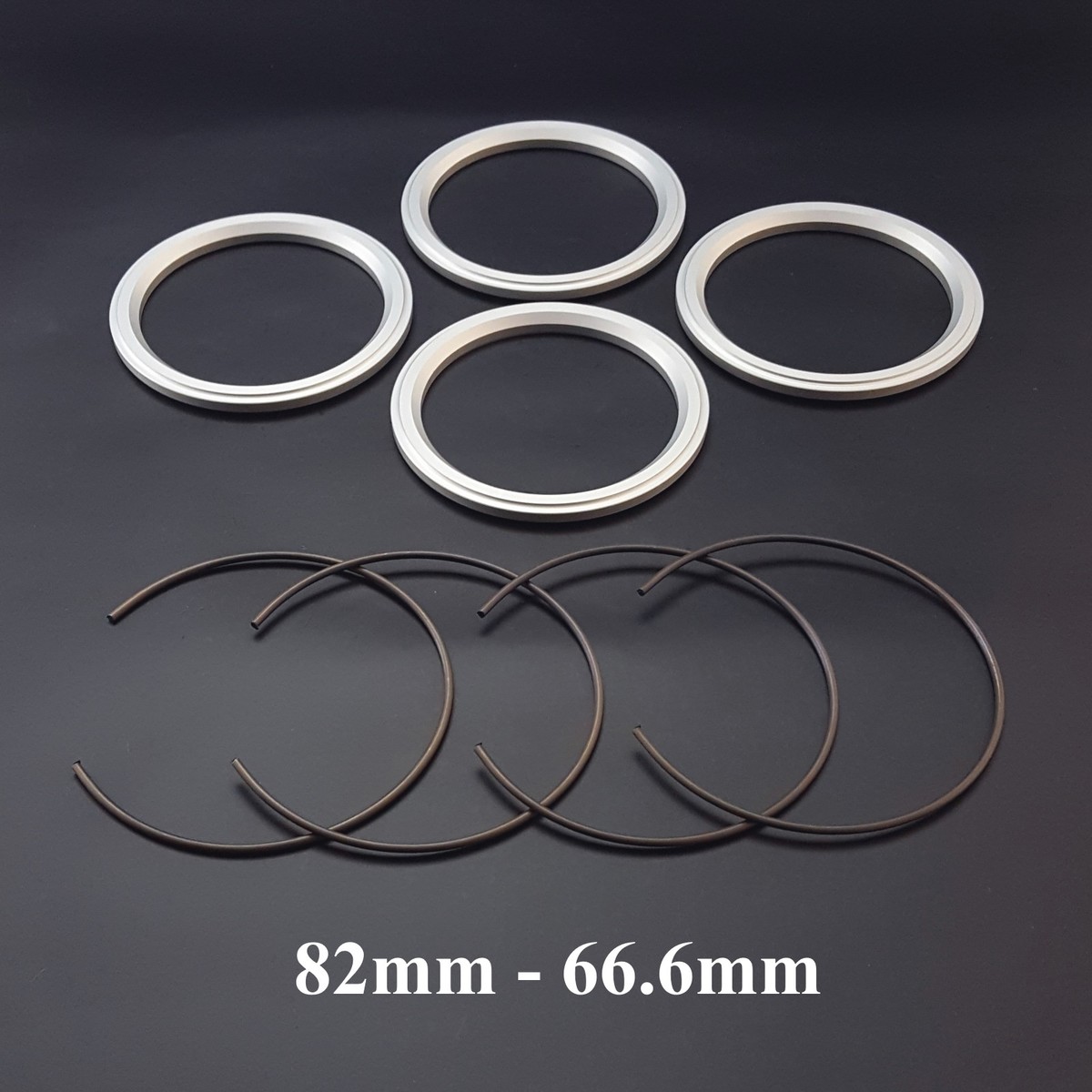 Hub centric ring set BBS wheels 82 mm 66.6 mm aluminium Hub centric ring set BBS wheels 82 mm 66.6 mm aluminium