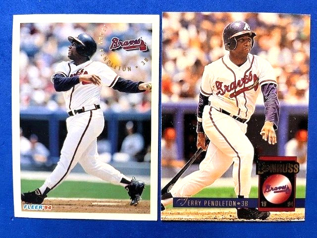 Terry Pendleton 1994 Fleer & 1994 Donruss Baseball - Braves