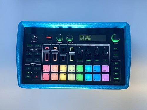 Case For Roland MC-101. 3D Printed Rubber Protective Case. Teal - Picture 8 of 12