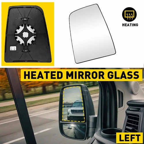 For 2015-22 Ford 150 Transit 250 350 Mirror Glass Upper Heated Left Driver Side