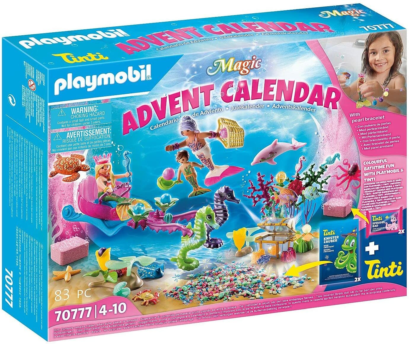 Playmobil 70777 Bathing Fun Magical Mermaids Advent Calendar Playset