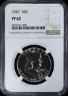 1957 50c Silver Proof Franklin Half Dollar NGC PF 67