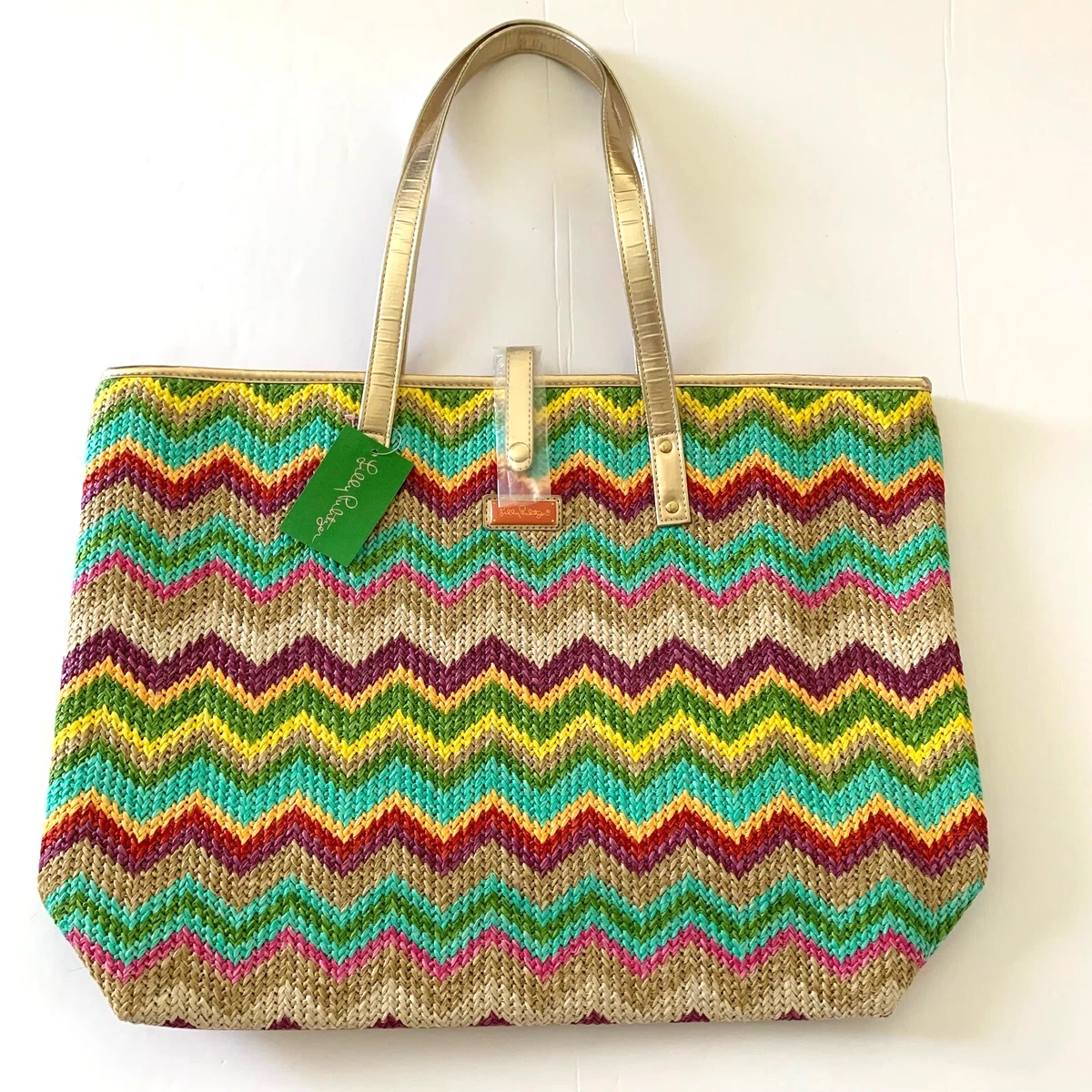 Lilly Pulitzer Straw Tote and 3 Scarves (one matching!) April showers bring ... a gift with purchase! Yours at the  main image 2