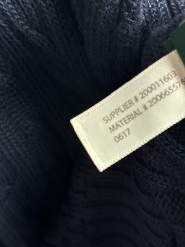 Lauren Ralph Lauren Sweater Womens XL Blue Cable Knit Crown Crescent Zip 3186 - Picture 10 of 13