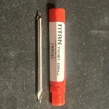 Titan USA  #2 x 3" 60° Center Drill. HSS 3/16 Body Dia. 5/64 Tip Dia. 3” Long.