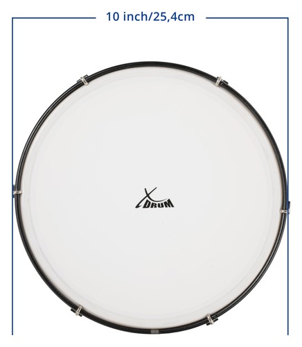 10" Hand Trommel Rahmentrommel Drum Percussion Tamburin Kunststoff SET Schlägel - Bild 4 von 9