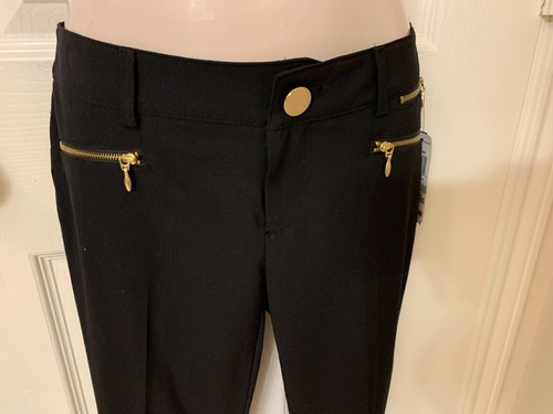 Women INC International Concepts Stretch Dress Pants Deep Black Size 0 NWT - Picture 3 of 7