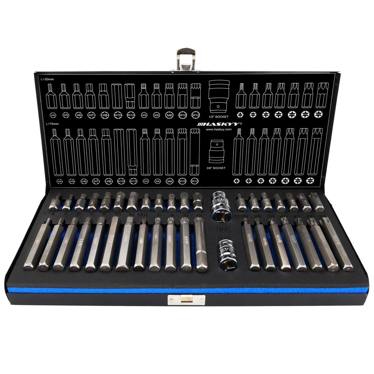 XZN Vielzahn Steckschlüssel Torx Bit-Satz Innensechskant Set 40tlg XZN Vielzahn Steckschlüssel Torx Bit-Satz Innensechskant Set 40tlg