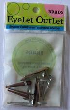 BROWN METAL BAT Brads(12pc)  EyeletOutlet•Split-Pin•Game •Baseball•Players•Hits•