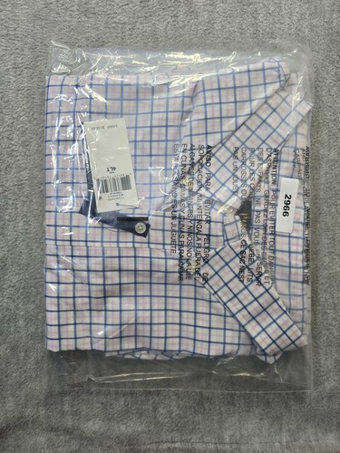 Polo Ralph Lauren Performance manica lunga traspirante elasticizzata 4XLT check nuova con etichetta rosa blu - Foto 8 di 8