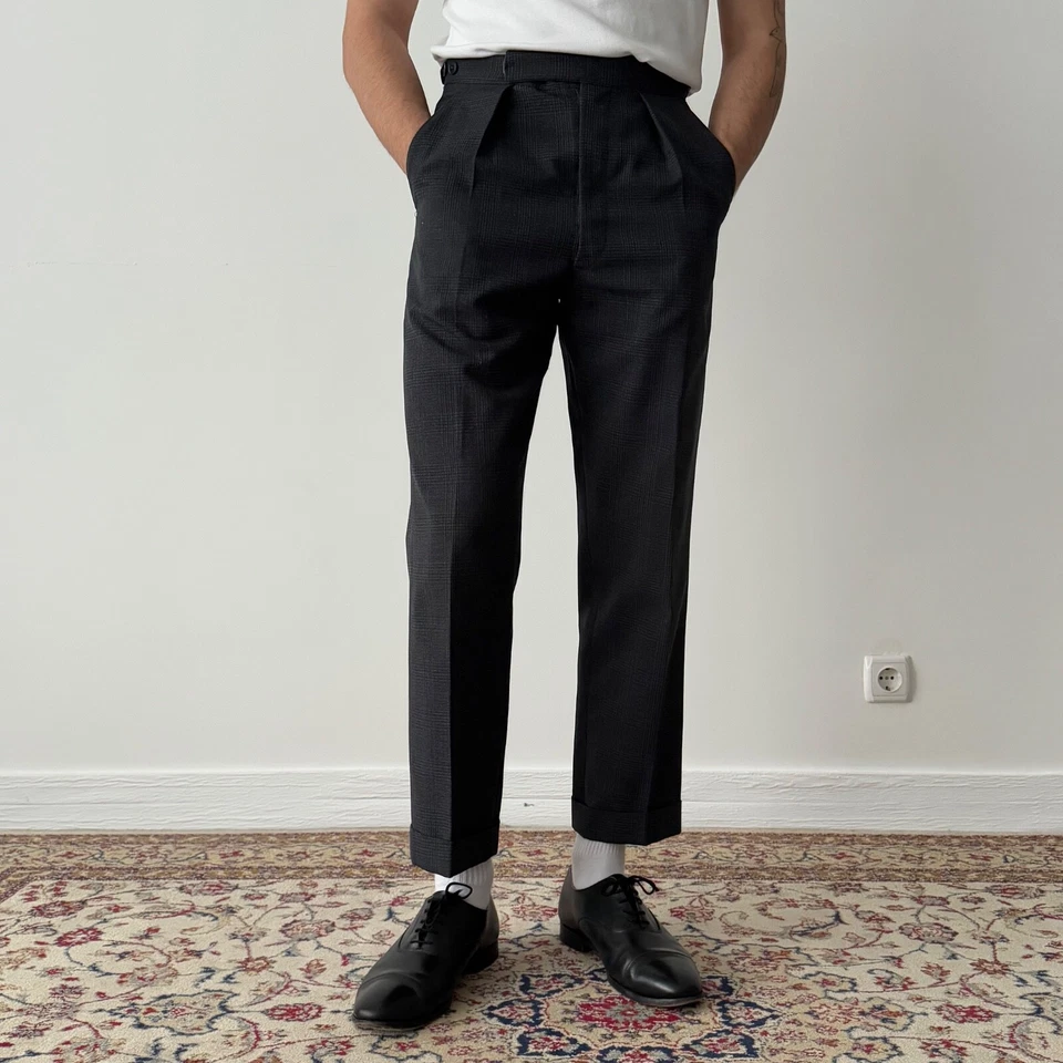 Traje británico vintage de dos piezas de lana de dos botones 'Burton' de la década de 1950 talla S Foto 3 de 4