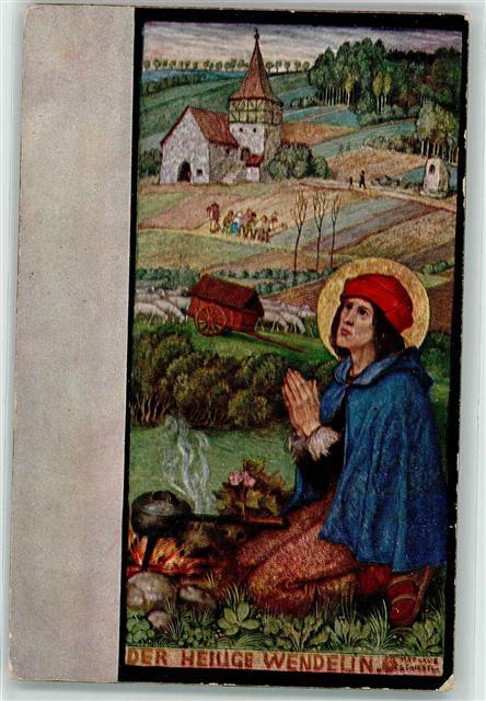 39178333 - Der Heilige Wendelin AK Schiestl 1917