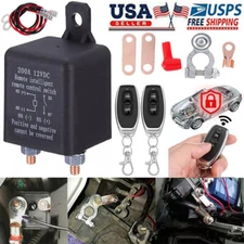 Wireless Dual Remote Car Battery Disconnect Relay Master Kill Cut-off Switch US