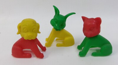 Vintage Plastic Nodder Spring Head Animal Toys Rabbit, Dog, Cat | eBay