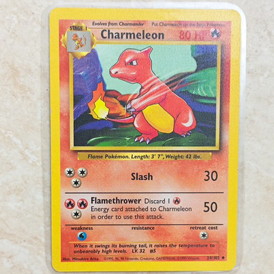 Pokémon TCG Charmeleon 24/102 Base Set Uncommon EN 1999 KP80