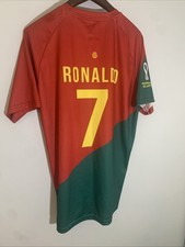Men's Sz L Cristiano Ronaldo Portugal World Cup 2022 Qatar Soccer Jersey 7 READ