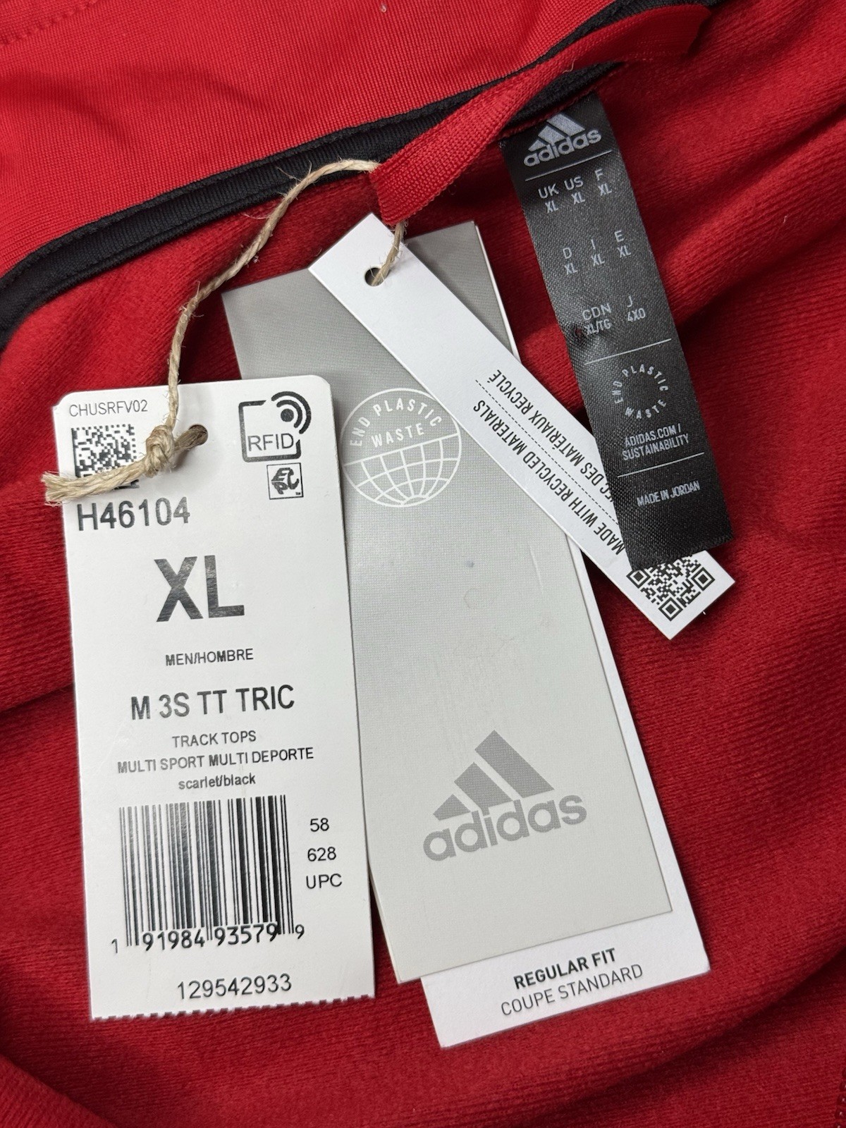 Adidas Essentials Warm Up Track Tops Jacket Men’s Size XL thumbnail 6