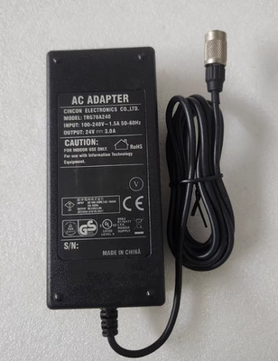 CINCON TRG70A240 2-pin 24V 3A Power Supply Adapter Charger