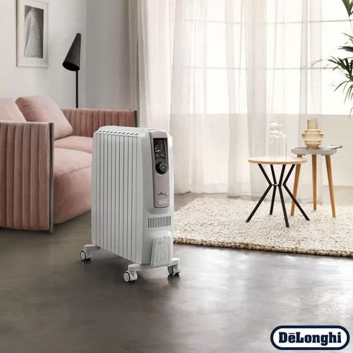 De'Longhi Dragon 4 Oil Filled Radiator 2.5kW, TRDSX41025E.WB, 24 Hour Timer