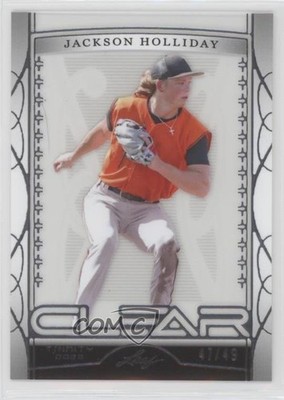 2023 Leaf Trinity Clear Silver 47/49 Jackson Holliday #C-14 5ov
