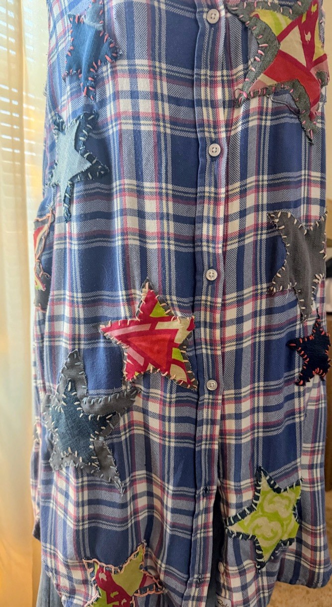 Handmade Sleeveless Patchwork Button-Down Duster … - image 11