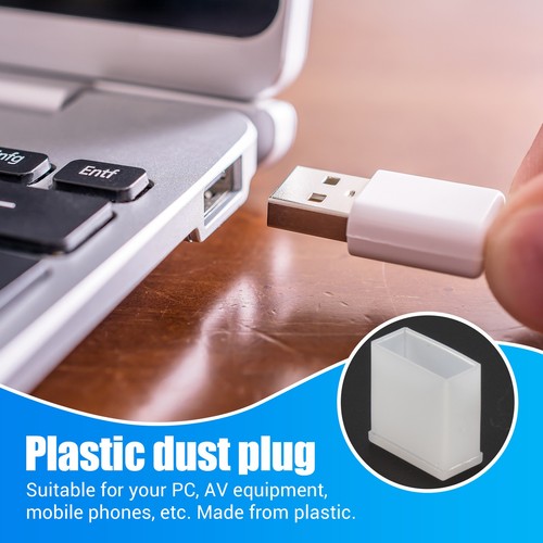 1X(10 pcs klar Plastik USB Typ A Stecker staubdicht Stecker Stopper Schutz 2831 - Photo 6/7