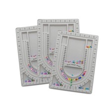 Bead Design Board 3 Pack 13 Inch Flocked Jewelry Organizer Tray DIY Necklace Bra