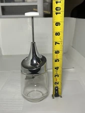 Vintage GEMCO 10” Glass Stainless Steel Nut Chopper Collectible Kitchenware