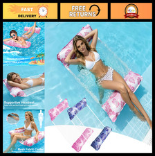 4-in-1 Inflatable Water Hammock Float - Chair, Drifter, Saddle, Lounge for Pool