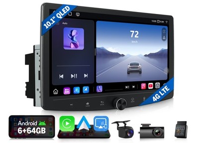 10.1'' QLED Android Auto Car Stereo Wireless CarPlay GPS Navigation Qualcomm DSP