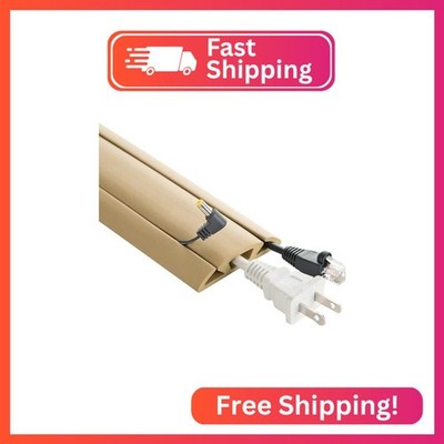 UT Wire 3 Channel Floor Cord Protector with Top Loading Access   Flexible, Stay 