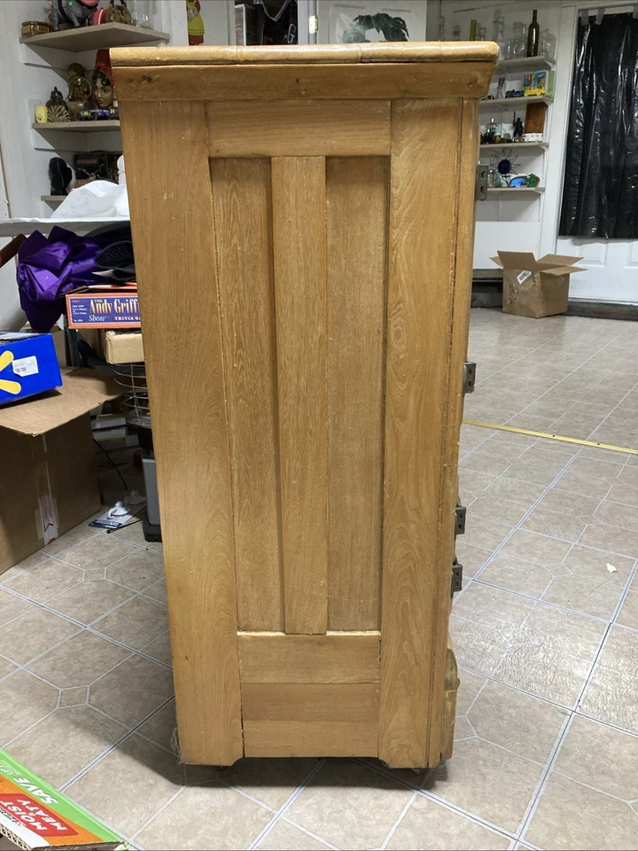 Antigua caja de hielo para refrigerador de los años 20 Foto 3 de 4