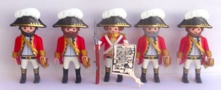 Playmobil Pirates 5 x Assorted Redcoat Soldiers Good Condition
