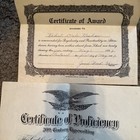 Lot of *3”  VINTAGE Fontanet Indians School CERTIFICATES — photo 2