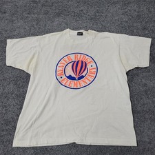 Screen Stars Best T-Shirt Mens Size XXL White Vintage Beaver Ridge USA Made Hole