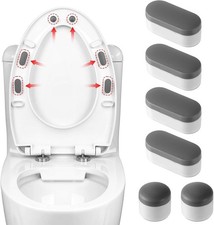 6 Pcs Toilet Seat Bumpers for use with Bidet Attachment, Universal Buffer Toi.