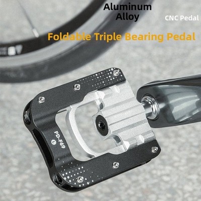 Für Brompton Klapppedale CNC Aluminium 3 Lager Klappmechanismus Design