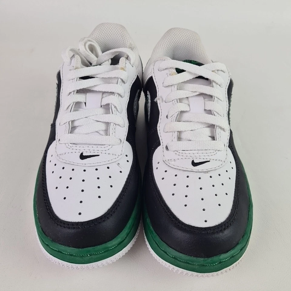 Nike Niños Pequeños AIR FORCE 1 PS 314193 121 Zapatos Atléticos Blanco Negro Talla 12.5 Foto 4 de 4