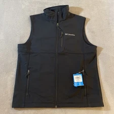 New Columbia Ascender II Softshell Vest Jacket Men Medium M Omni-Shield Full-Zip