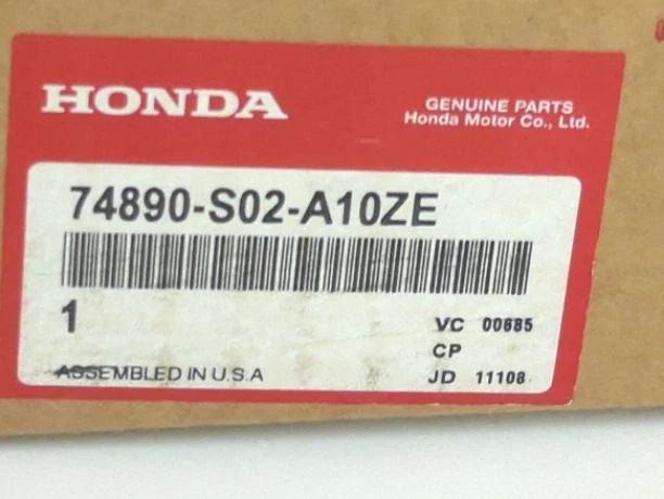 Nuevo OEM Honda tapa maletero licencia bolsillo moldura 1996-2000 Civic cupé rojo R81 Foto 2 de 4