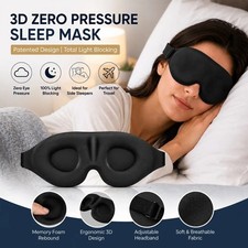 Sleep Eye Mask 3D for Side Sleeper Men Women, Zero Eye Pressure Relax Rest Mask