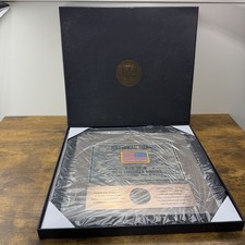US Army National Guard Framed Plaque US Flag Patch Shadowbox Display