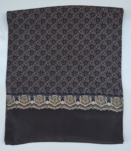 Vintage Men's Zero Geometric Patterned SILK Scarf (800E) - Picture 4 of 4
