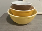 Vintage Pyrex Town and Country Nesting Mixing Bowls Set of 3 401, 402 and 403